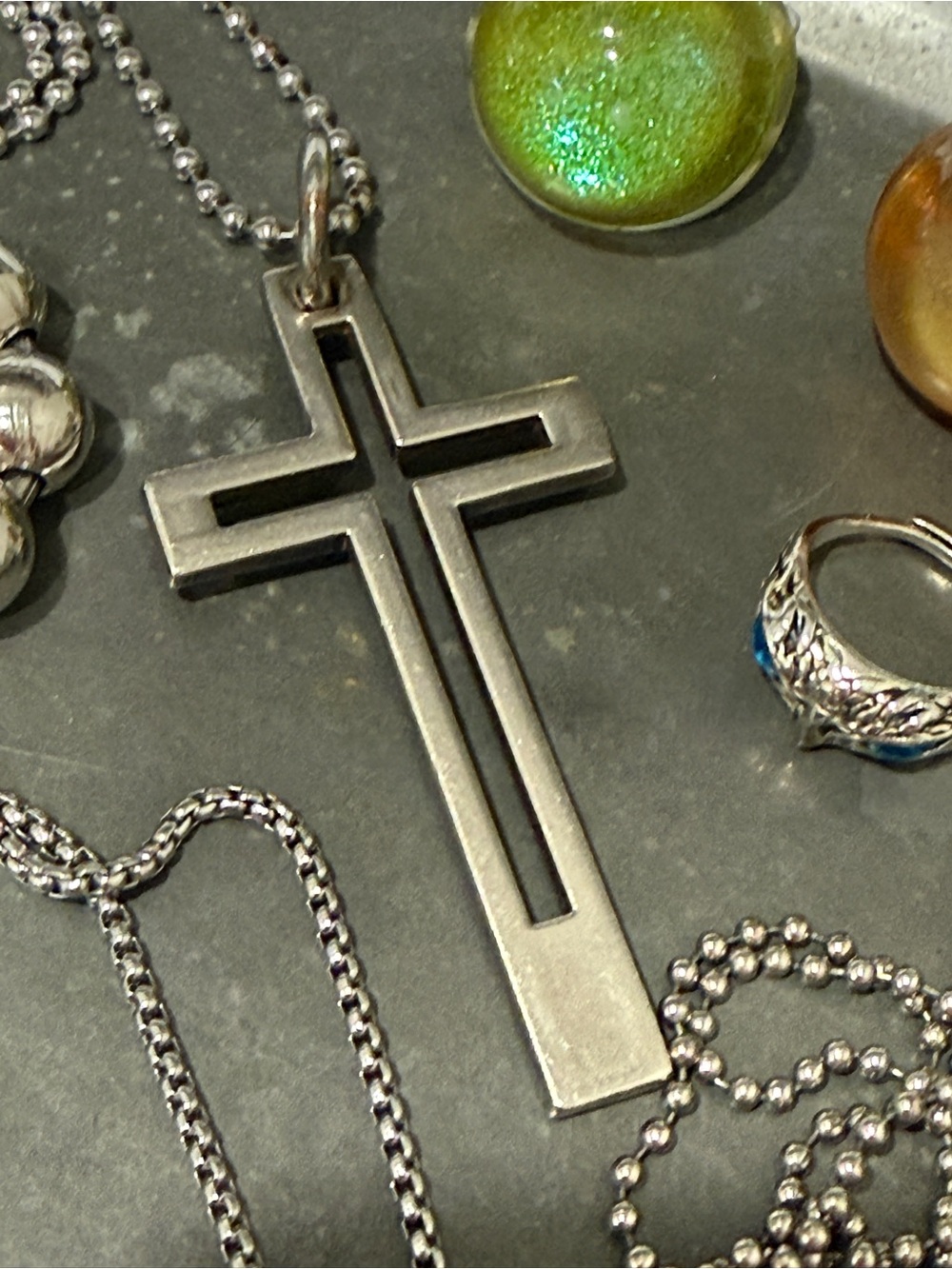 Gothic  Jewelry Bundle in Black and Silver with Pewter Tray-14 Piece Set - Picture 8 of 17